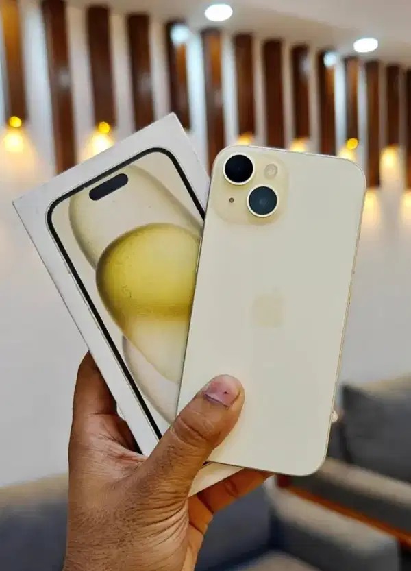 iPhone 15 in yellow colour